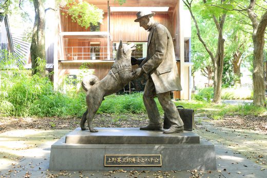 上野英三郎博士とハチ公